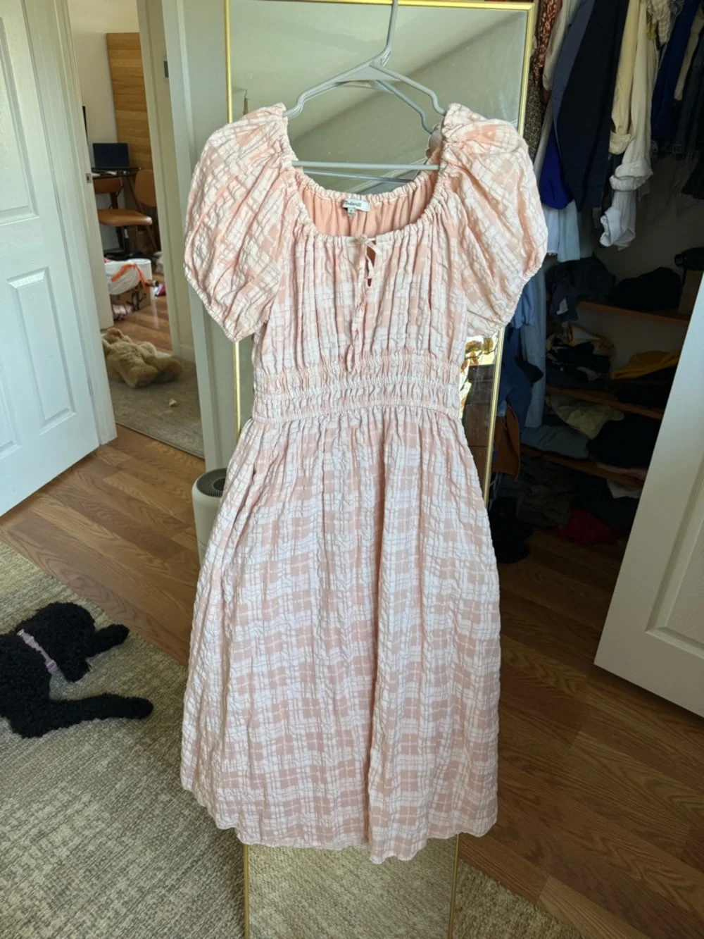 Madewell Sophia Midi Dress in Seersucker Check - Picture 8 of 10